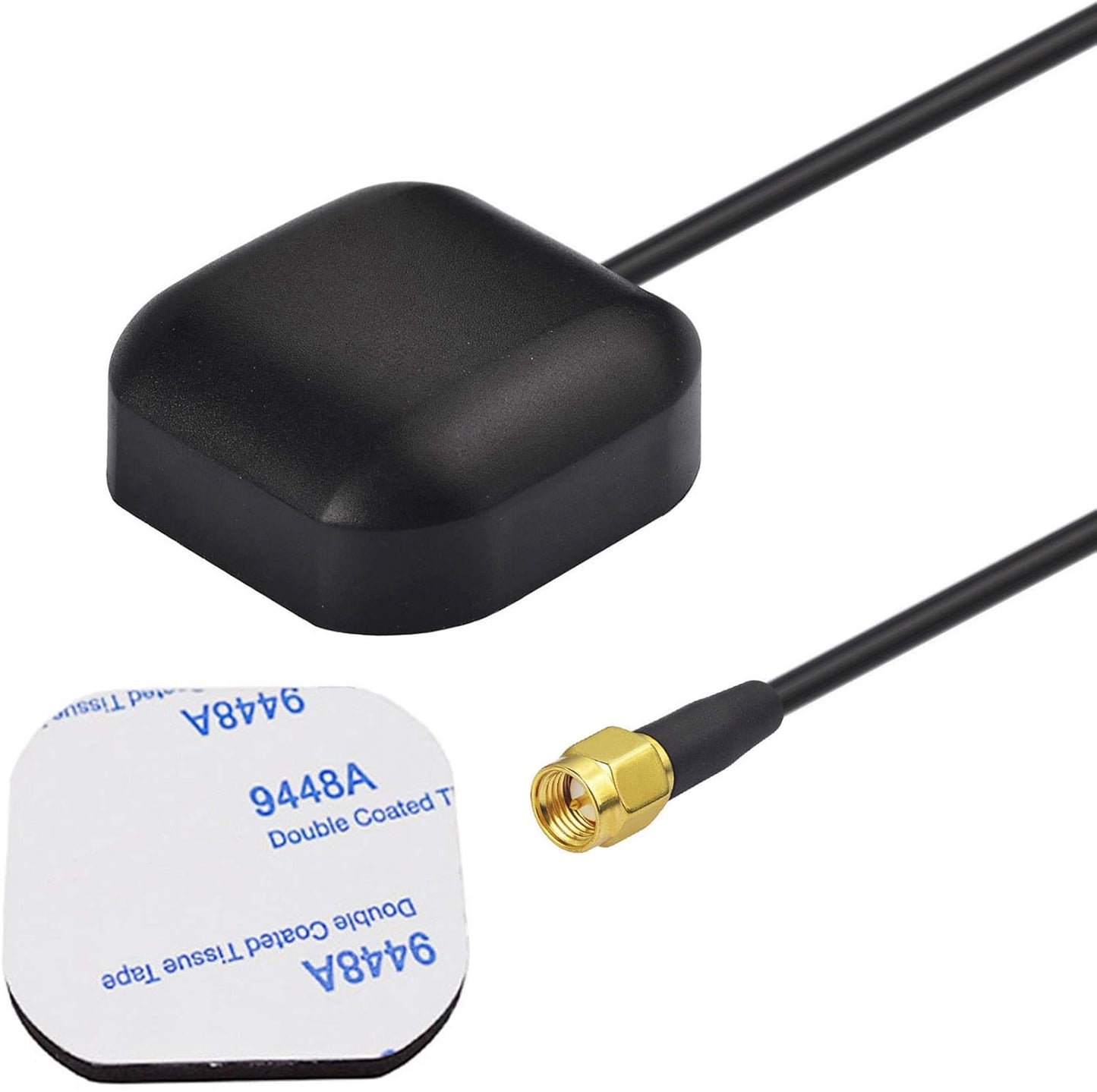 BINGFU Vehicle Waterproof Active GPS Navigation Antenna with SMA Male Connector for Car Stereo Head Unit GPS Navigation
