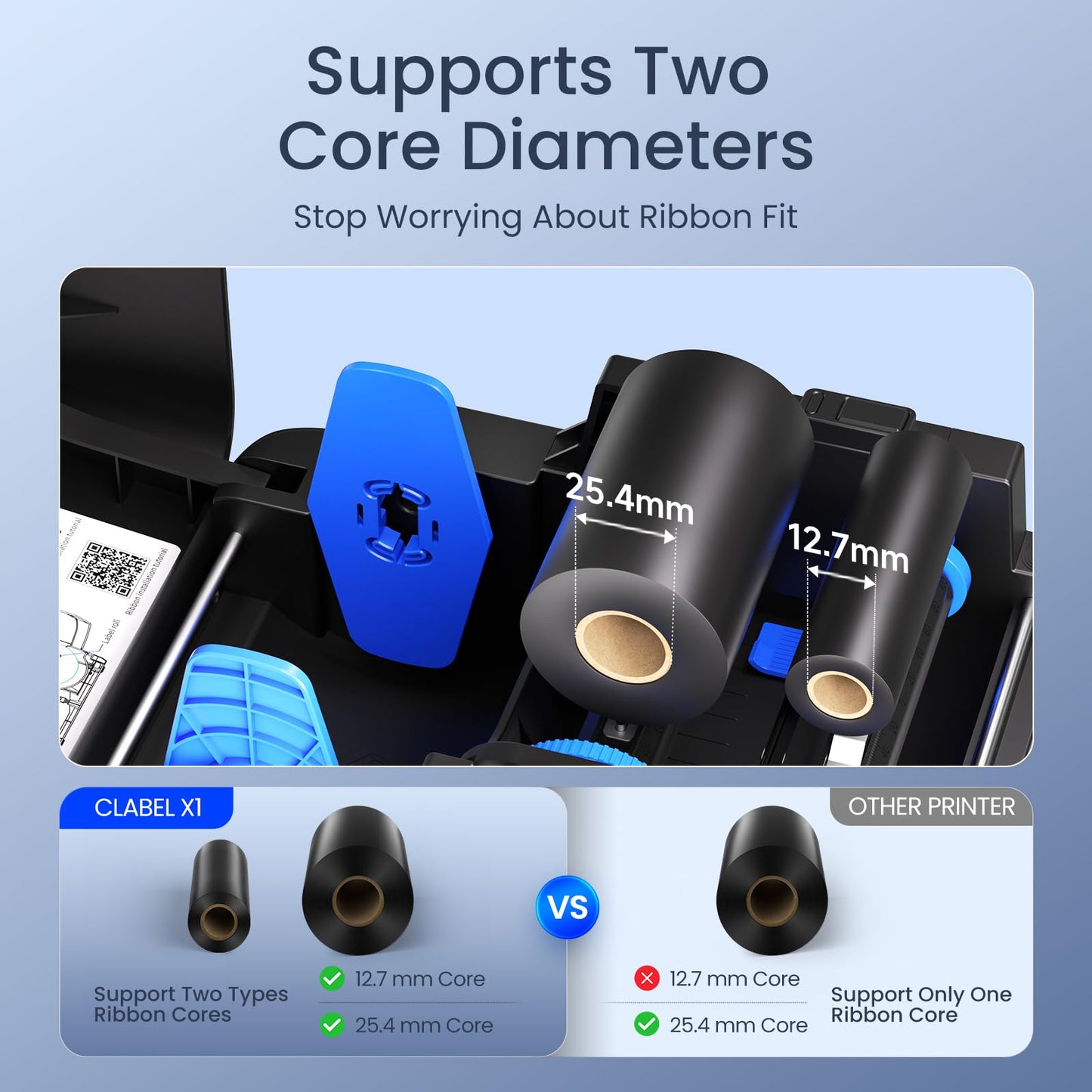 Thermal Transfer Label Printer- Bluetooth 4x6 Shipping Printer for Small Business, Warehouse, Retail and Office, Barcode Maker for Asset Tracking, Inventory and Logistics, Compatible with Phone and PC