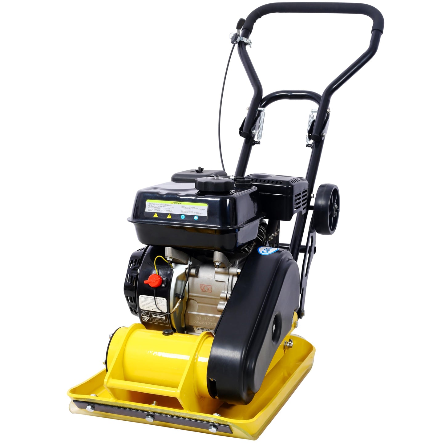 7.0HP Plate Compactor, 212CC Gas Engine, Vibratory Compaction Tamper, 20 x 14 in Plate Power Jumping Jack Tamper, 5500 VPM Pavement Compactor for Walkways, Asphalts, Paver Landscaping