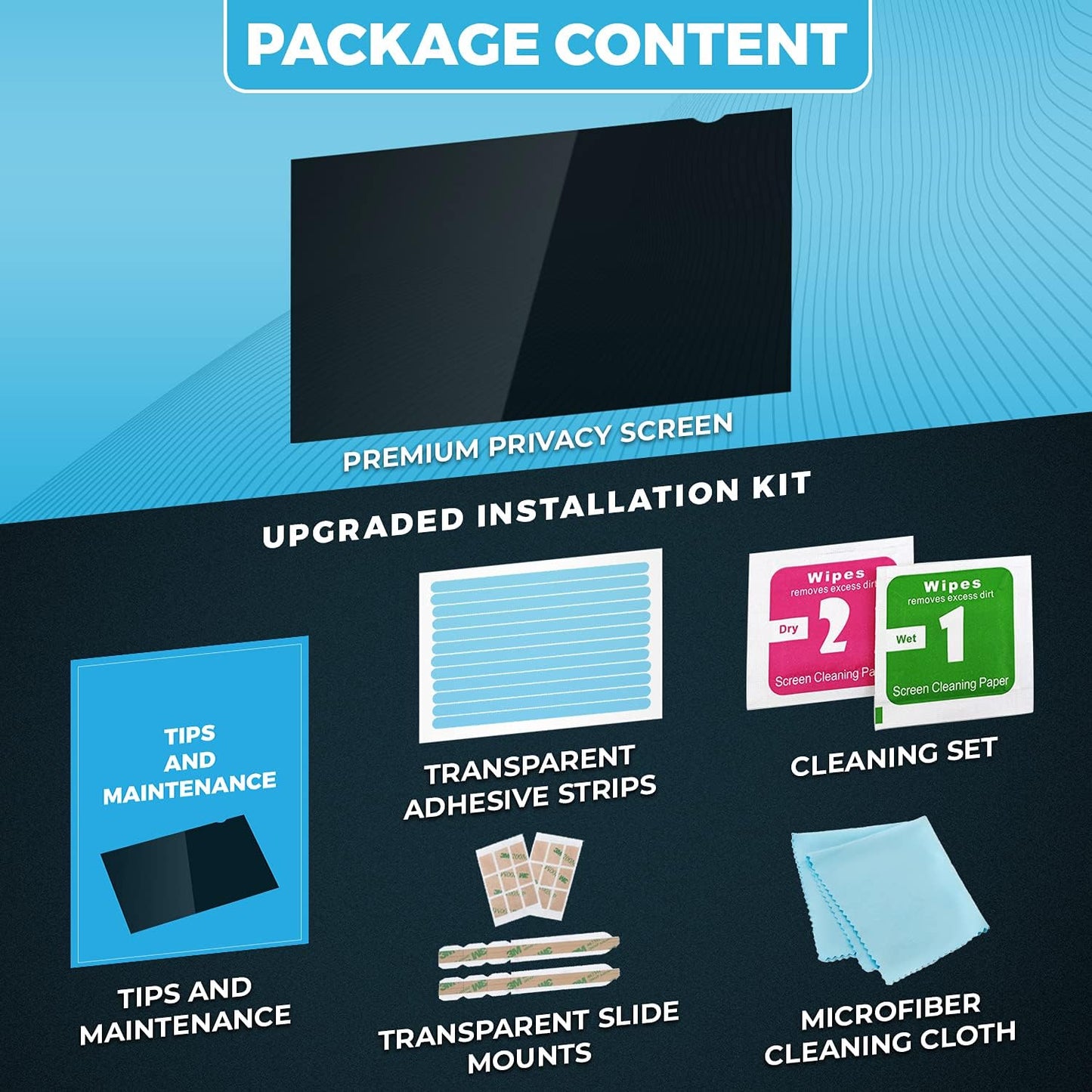 18.5 Inches 16:9 (16.14 inch 9.09 inch Privacy Screen Filter for (Screen Measured Diagonally) Desktop Computer Monitor