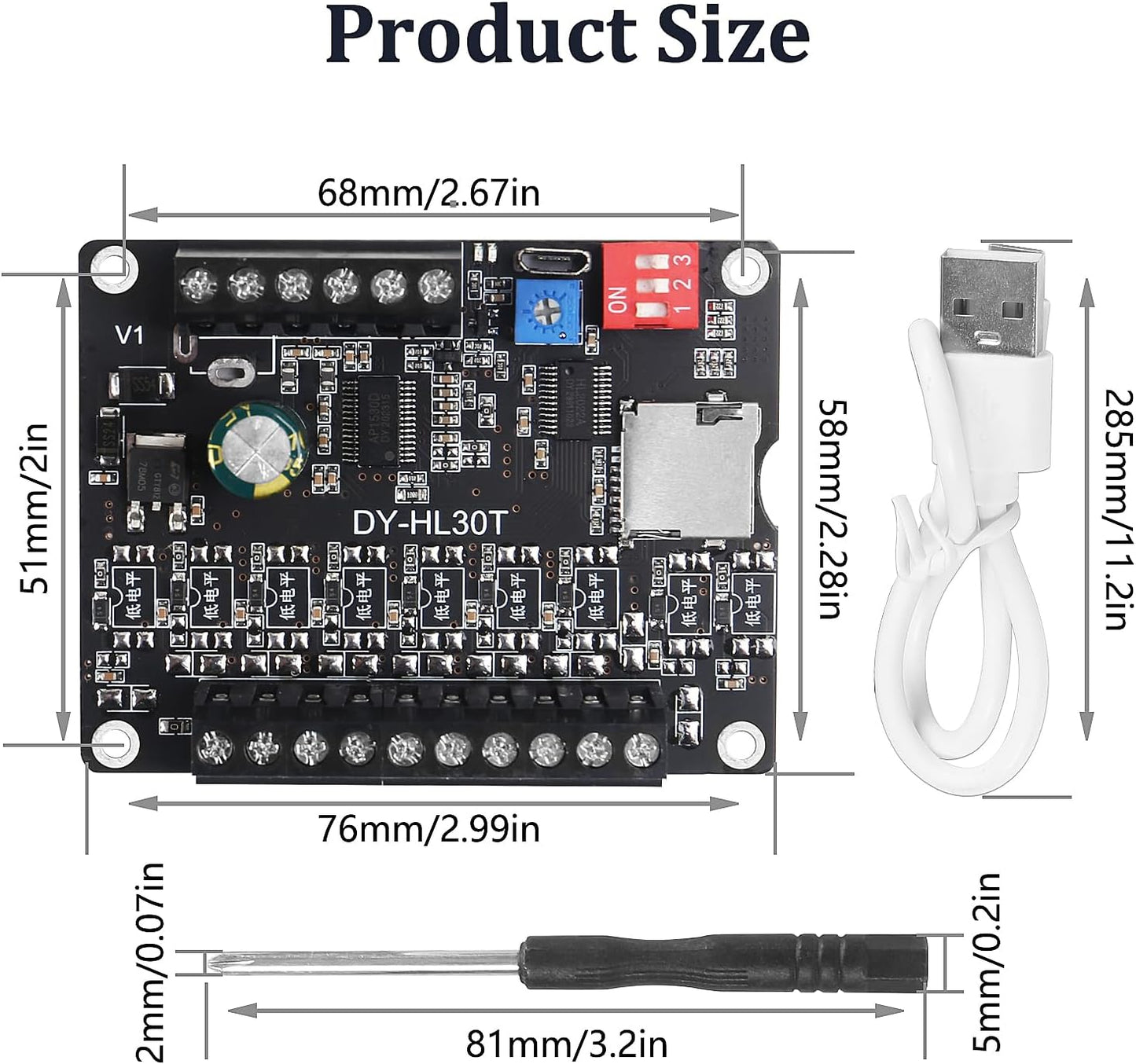 AITIAO 30W MP3 9-24V 9 8 32G Voice Playback Module Music Player DC Voice Broadcast Device Trigger Interfaces I/O