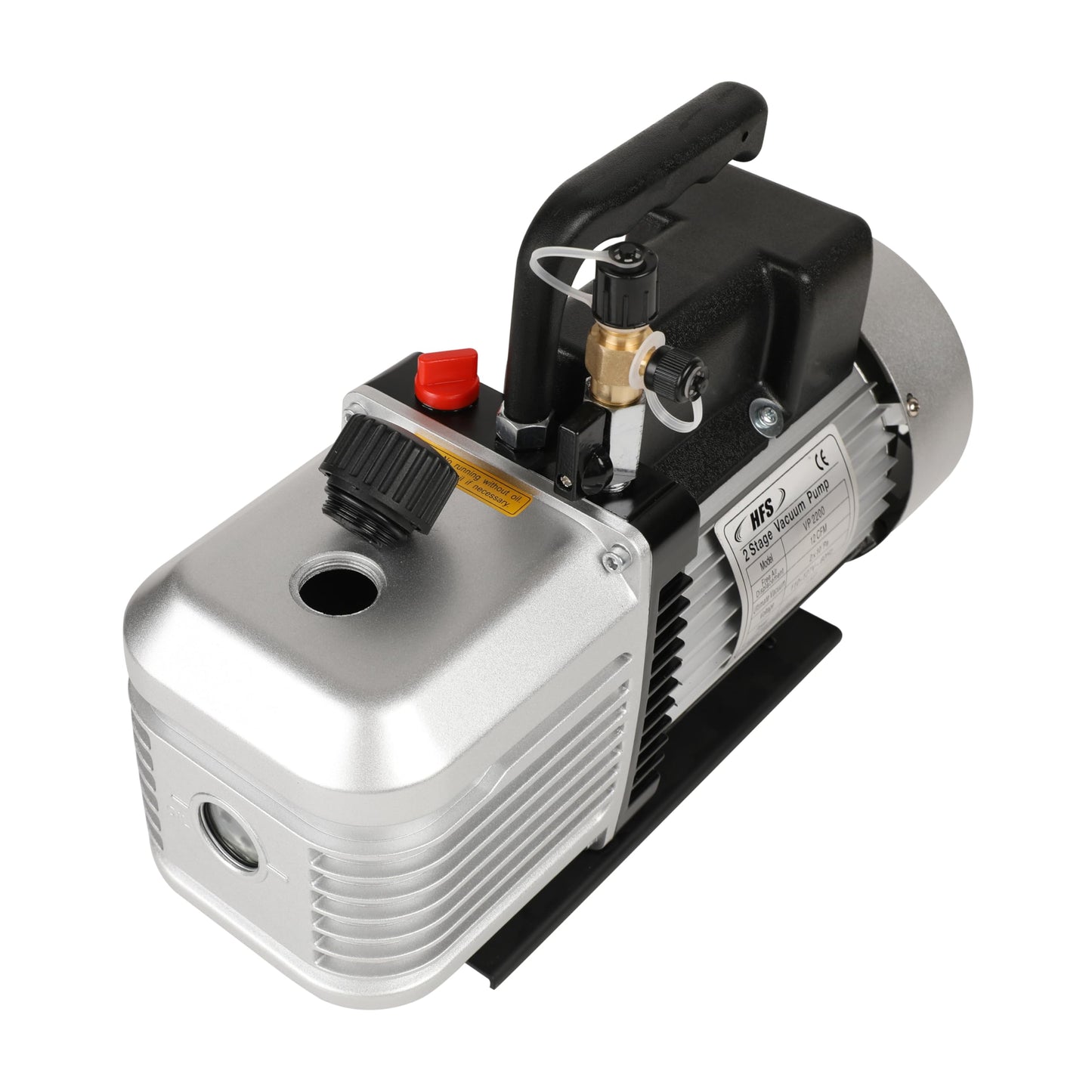 HFS(R) 2 Stage Rotary Vein Vacuum Pump - 12 CFM, 1HP, 110V, 1/4"-3/8" SAE Inlet Port