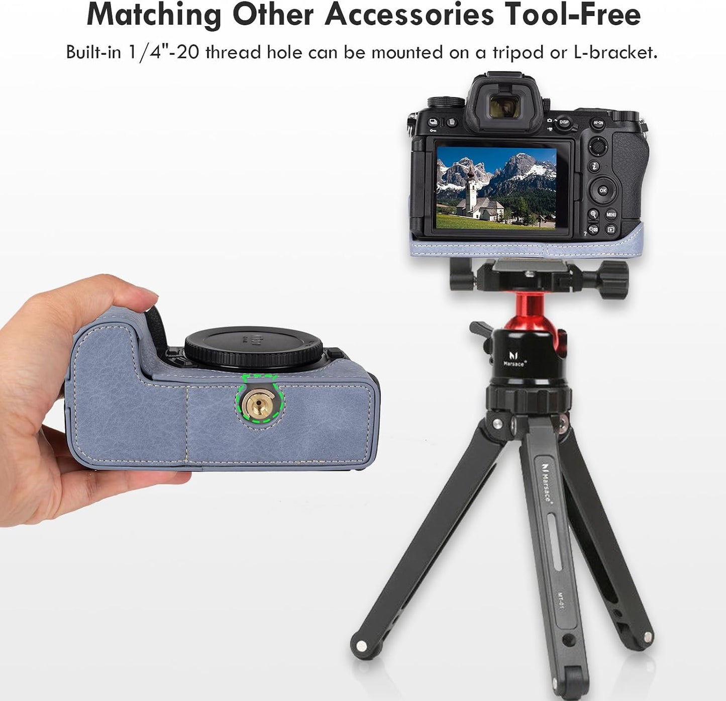 Z6III Z6 Z6 1/4"-20 Protective Camera Case for Nikon Mirrorless Camera,For III Half Case with Soft Microfiber Inner