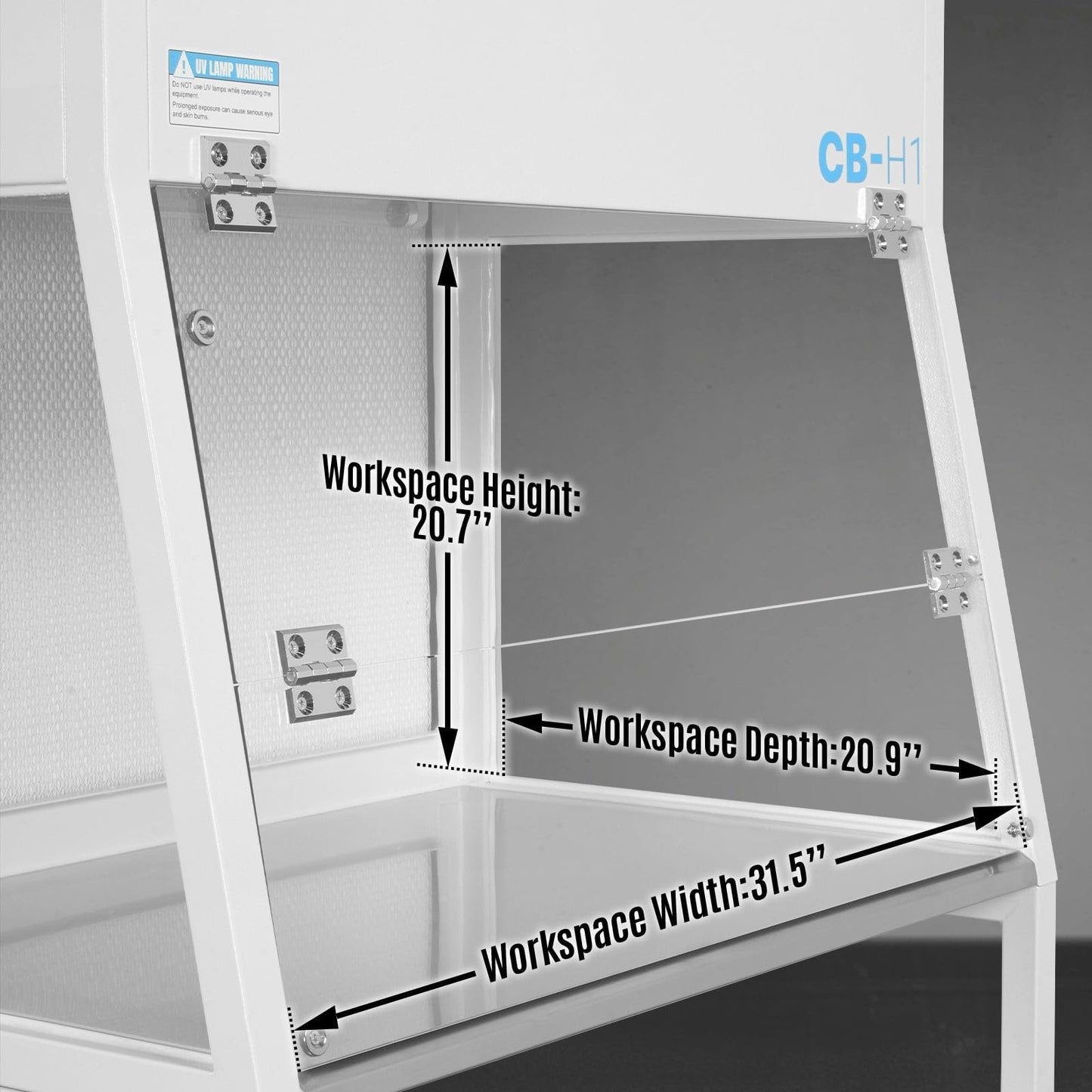MechMaxx 33.9'' Wide Horizontal Laminar Flow Clean Bench with HEPA Filtration & UV Sterilization, ISO Class 5, CB-H1