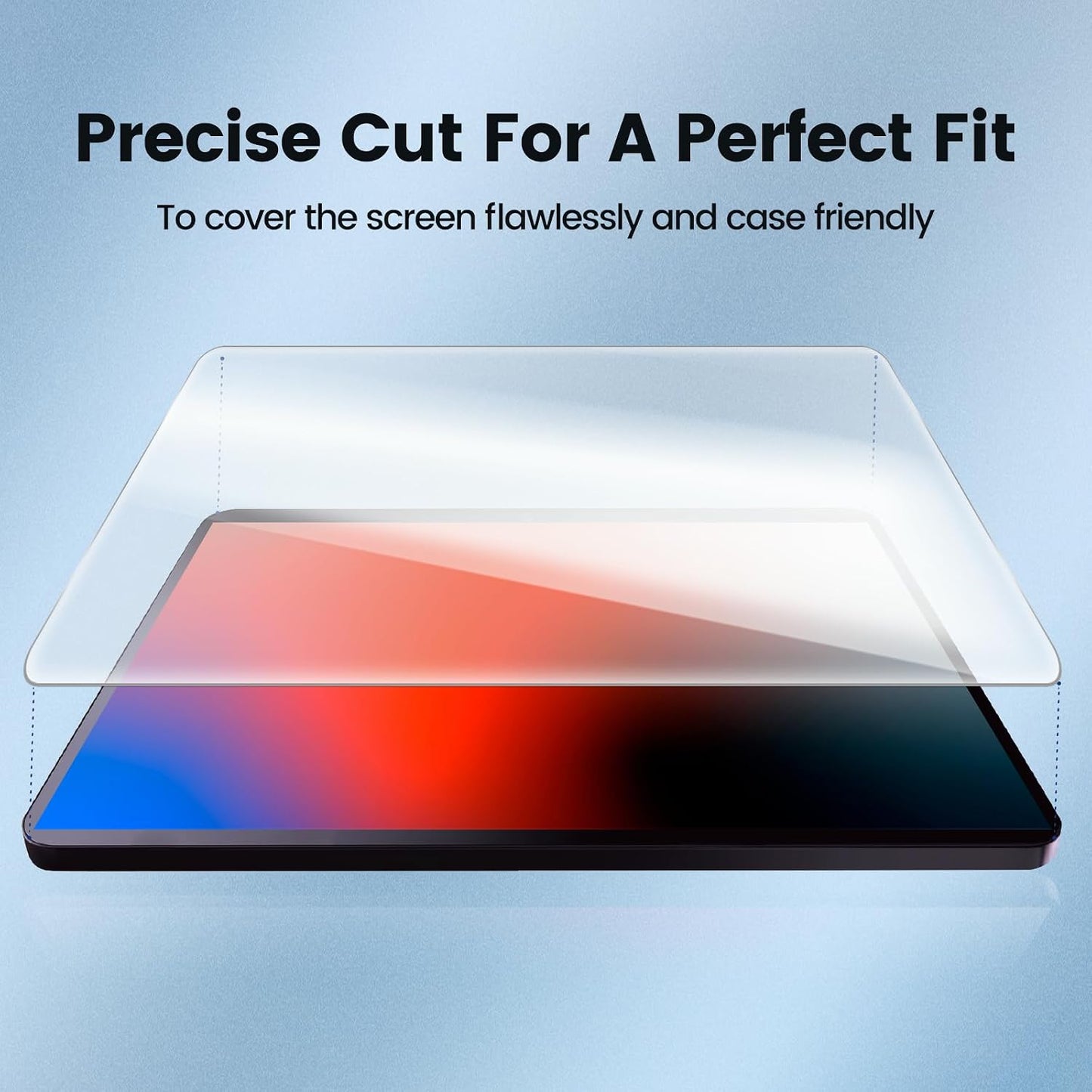 2 Pack 15.6 Inch 15.6" 9H MESWAO Screen Protector Tablet, Tempered Glass Film Only Large Tablet, Tempered Glass Film