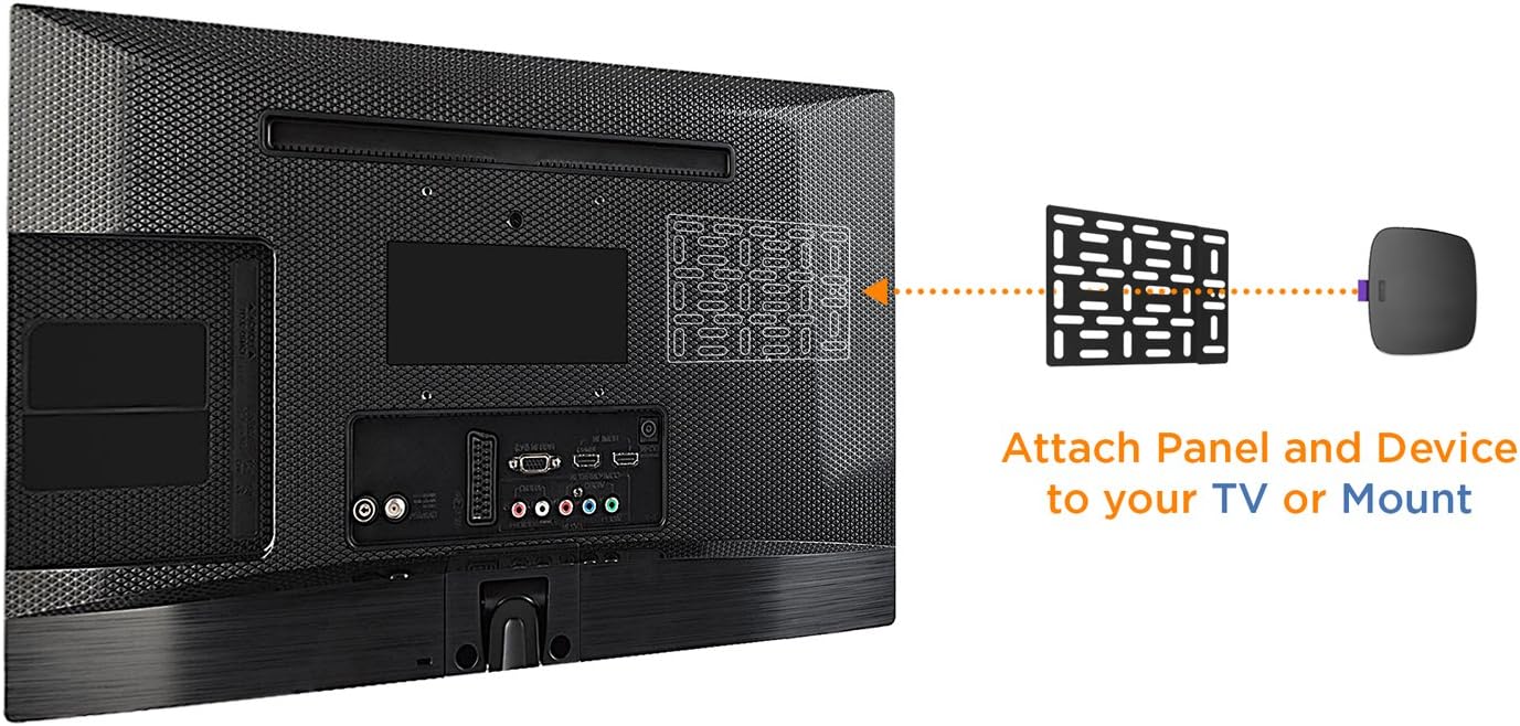 Mount-It! Universal Streaming Device Mount - Securely Attaches Behind Your TV - Compatible With Apple TV, Roku, Amazon