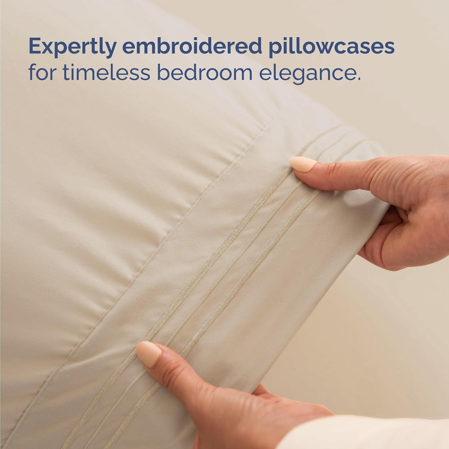 Skiennix Twin Size 3 Piece Sheet Set - Ultra-Soft Cooling Bed Sheets - Deep Pockets, Wrinkle-Free, Wheat Color