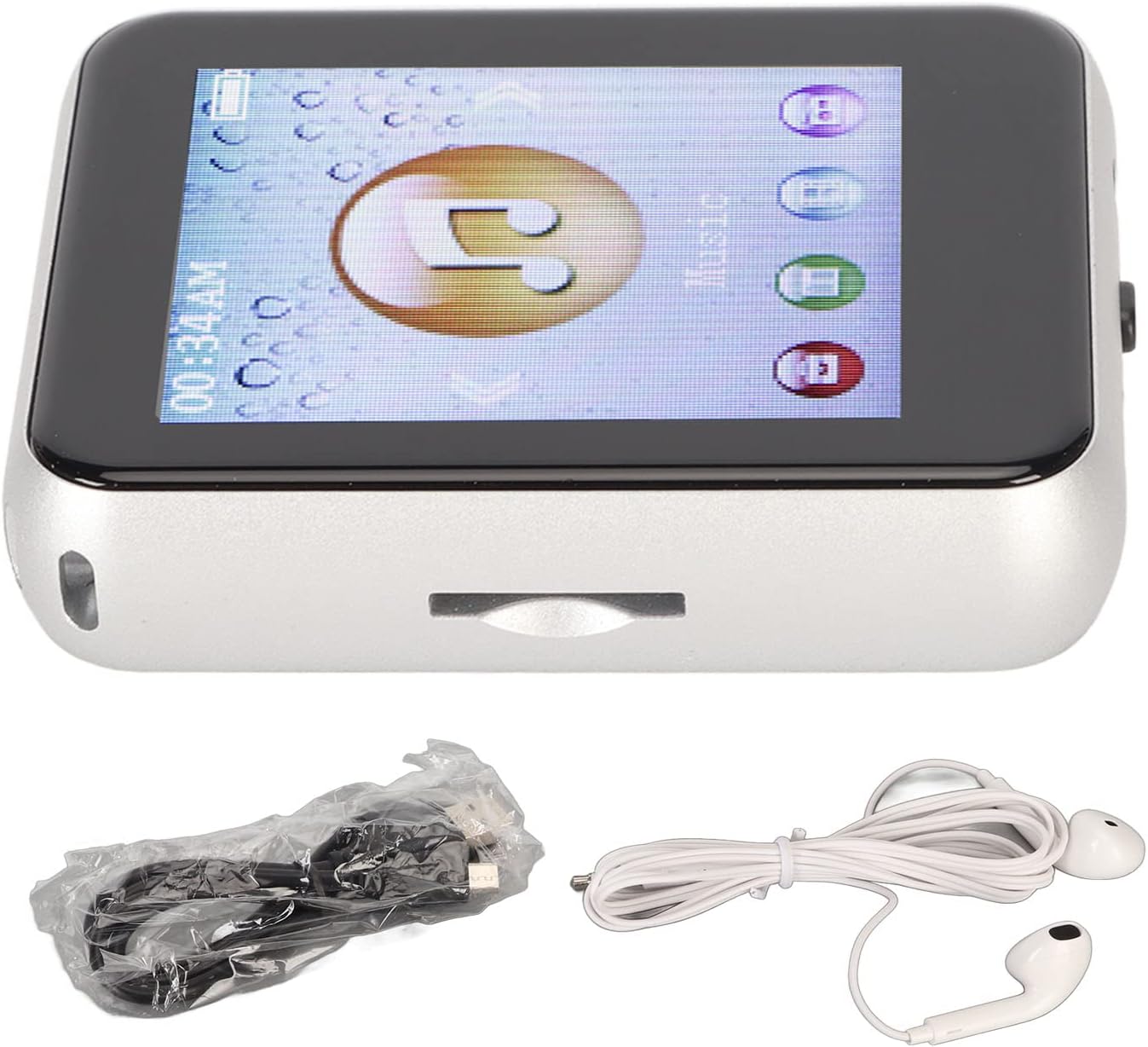 Dilwe 8G MP3 1.8 Inch Mp3 Player with Bluetooth, Player with Pedometer and Speaker, Portable HiFi Digital Music Player
