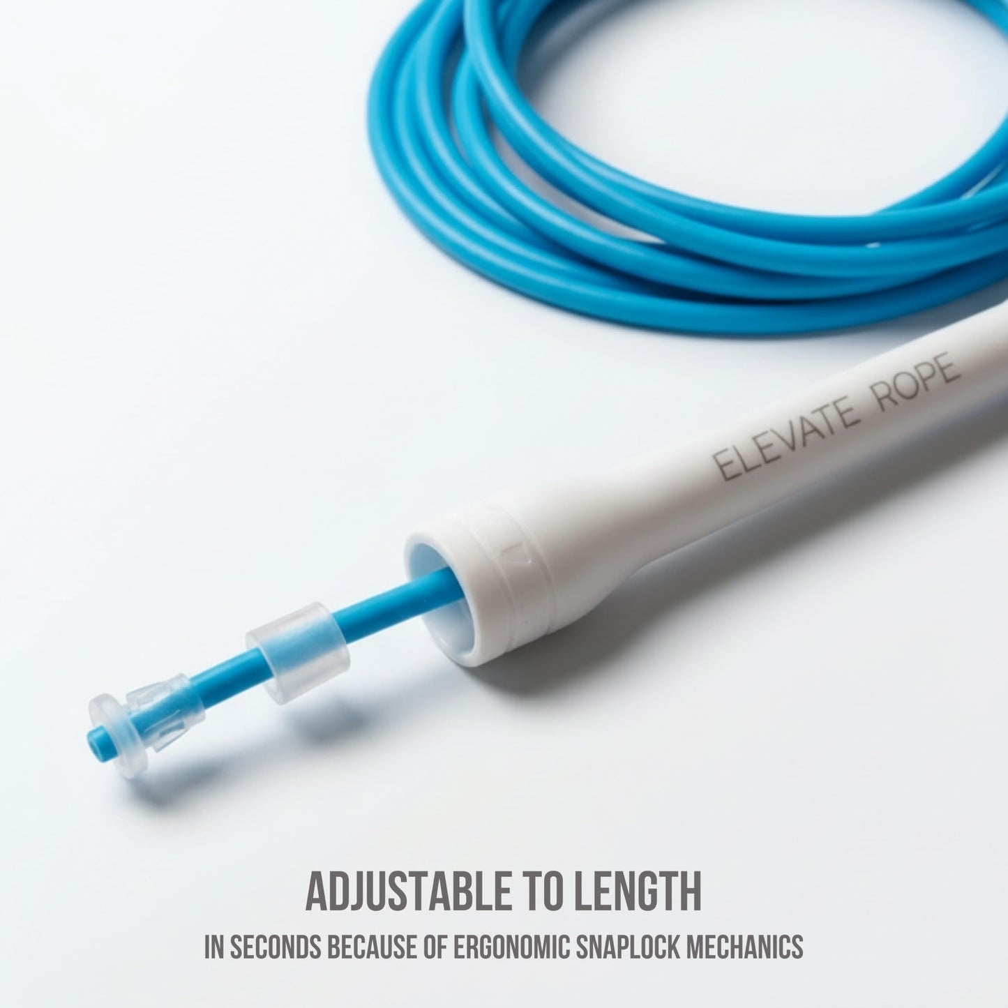 Elevate Rope Professional Speed Rope - 3m Adjustable Skipping rope, 5mm PVC with Nylon Core for Cardio, Double Unders & Crossfit - Durable Jump Rope Used for Indoor/Outdoor Training. (Blue)