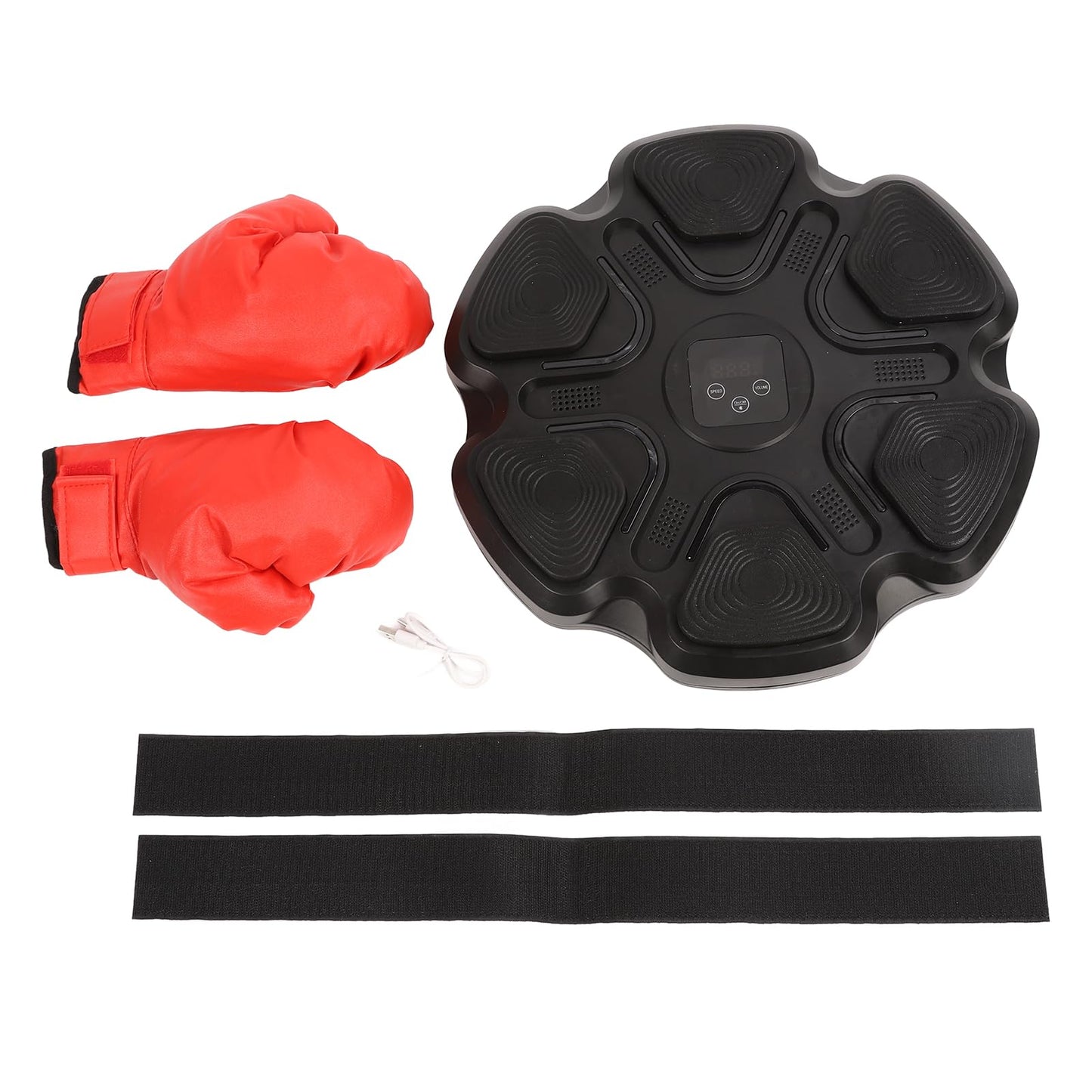 Pongnas Wall Mounted Music Boxing Trainer for Kids with Gloves Interactive Electronic Punching Target Home Fitness & Fun