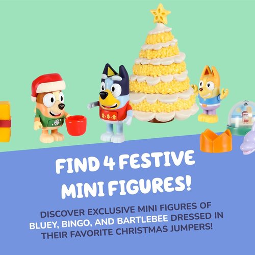 Bluey Advent Calendar | 24 Days of Surprises for Kids | Includes Toys, Stickers & Mini Christmas Tree