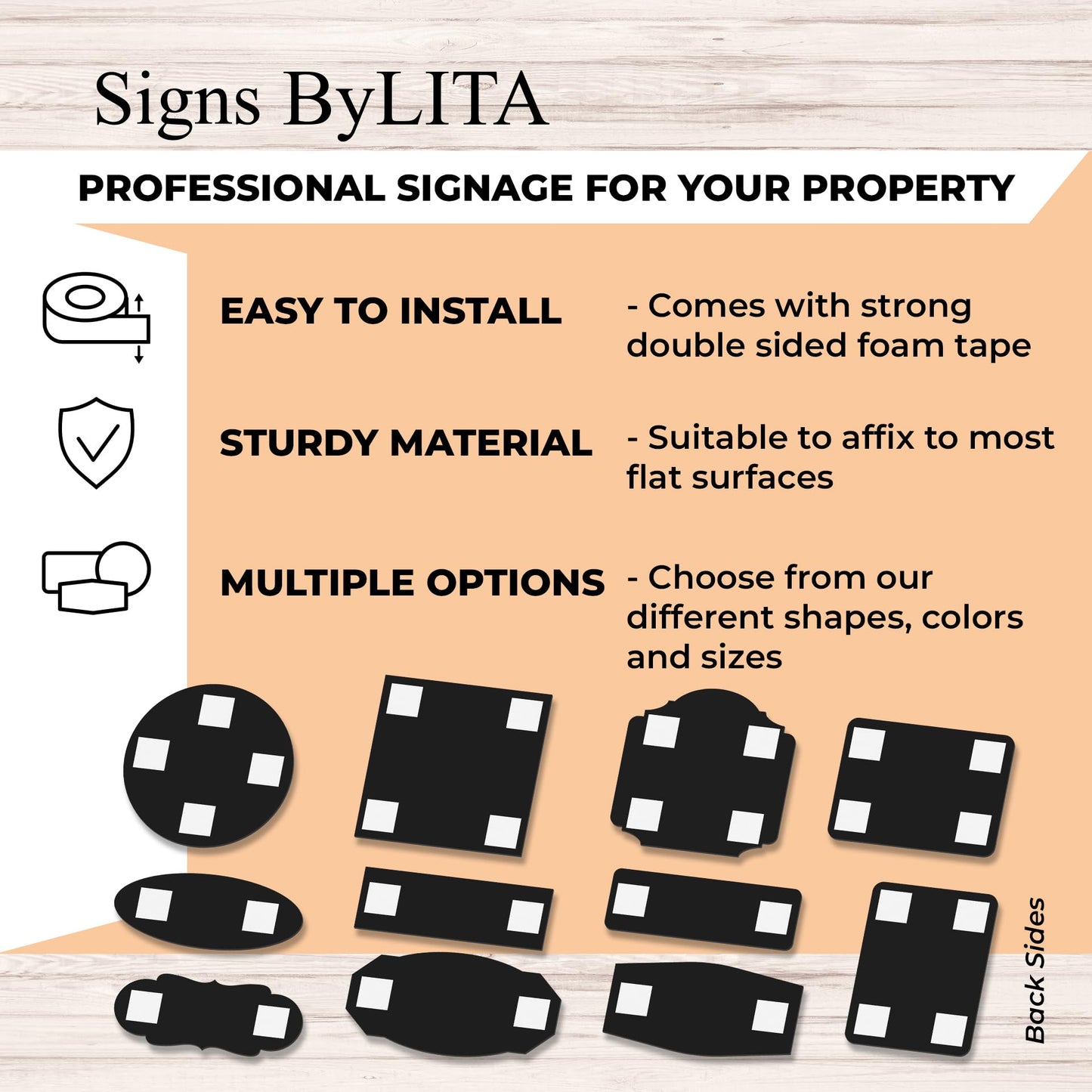 Signs ByLITA Standard Emergency Exit Only Sign - Easy Installation | Durable Wall or Door Sign (Brushed Silver) - Large