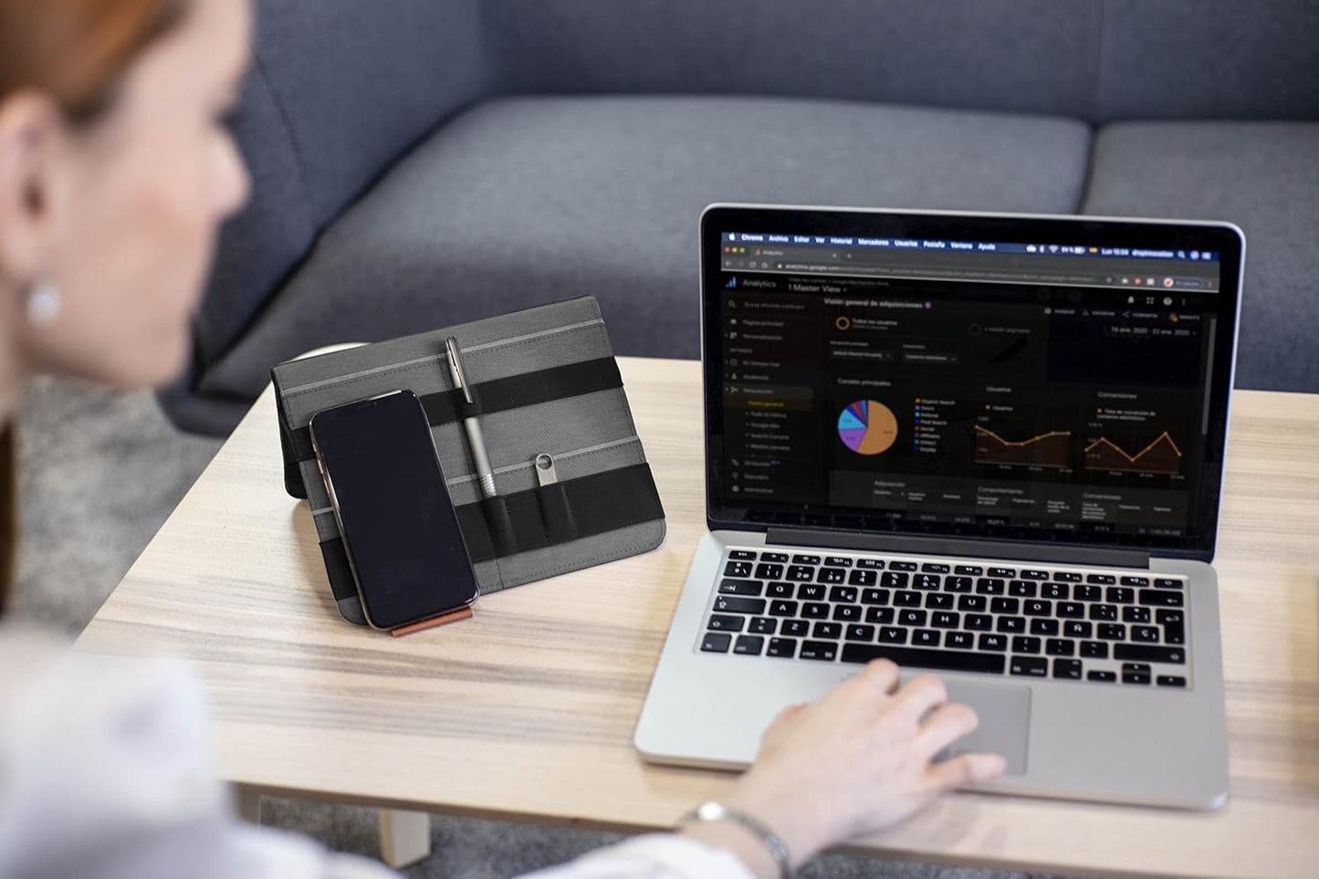 Backpack Beblau FOLD Portable TECH Organizer attachable to your Devices | Desk Sleeve | Gadget case | Working from Home