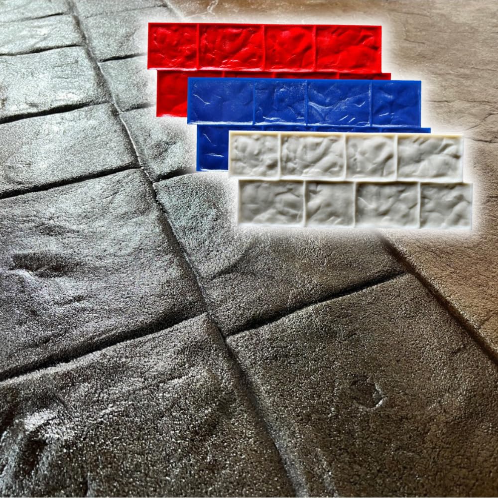 Old London Border Cobblestone Concrete Stamps Set of 3 | Made in USA | 31"x 12" | Durable Rigid & Flexible Mats for Driveways, Walkways and Patios – SM 7110/S-3