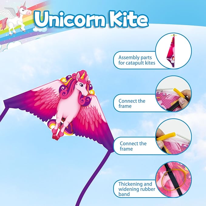 Kite for Kids Ages 3-5 4-8 & Adults, Flying Toys| Beach Toys| Outdoor Toys, Easy to Fly Butterfly Kites with Handle and 328FT Kite String, Large Kites for Boys Girls Birthday Gifts Party Favor Games