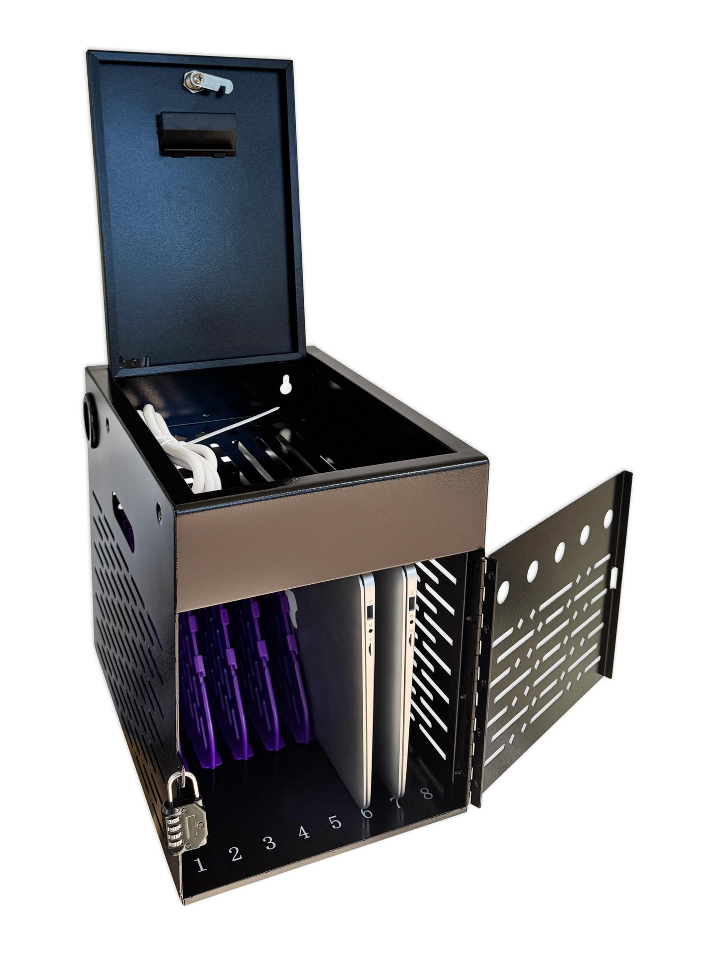 Powervize 8-Device Charging Cabinet for Chromebooks, iPads & Tablets