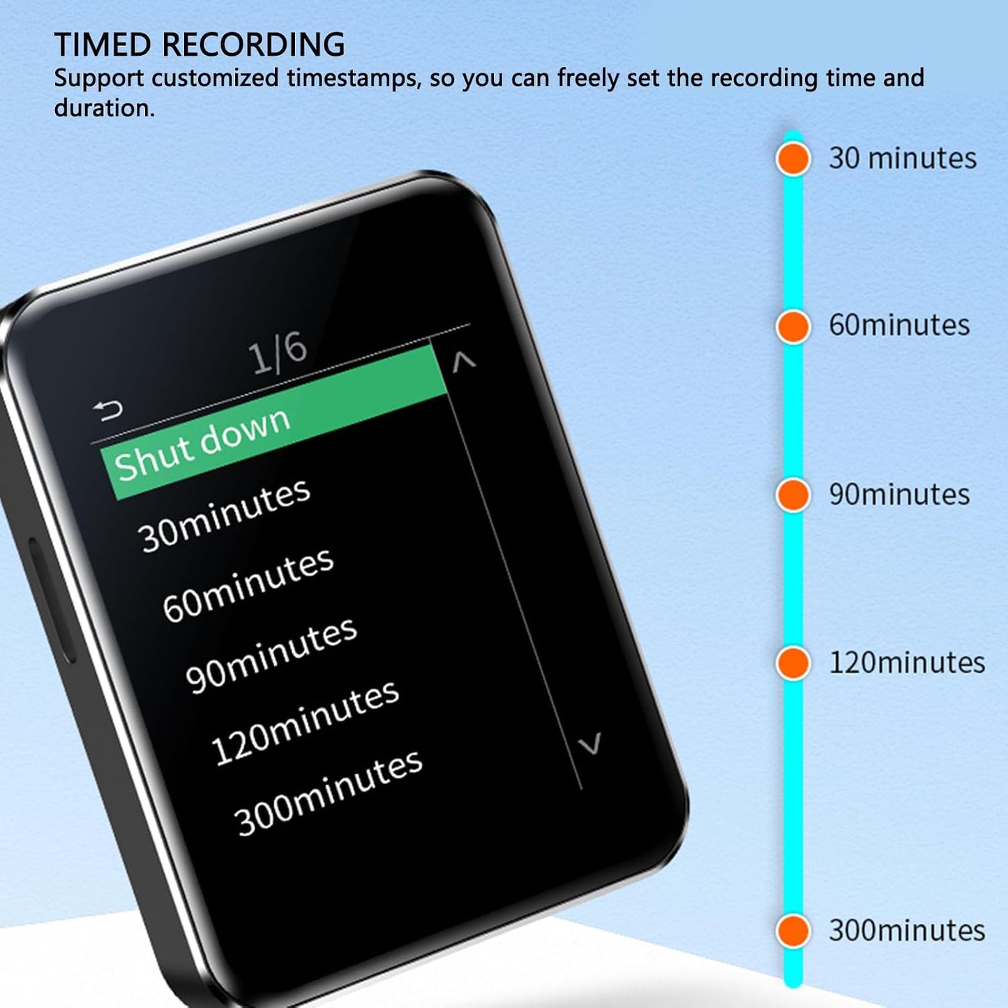 Sanpyl MP3 (16GB) Voice Recorder, Player, Voice Recording Device, Activated Recording Device, Activated Noise