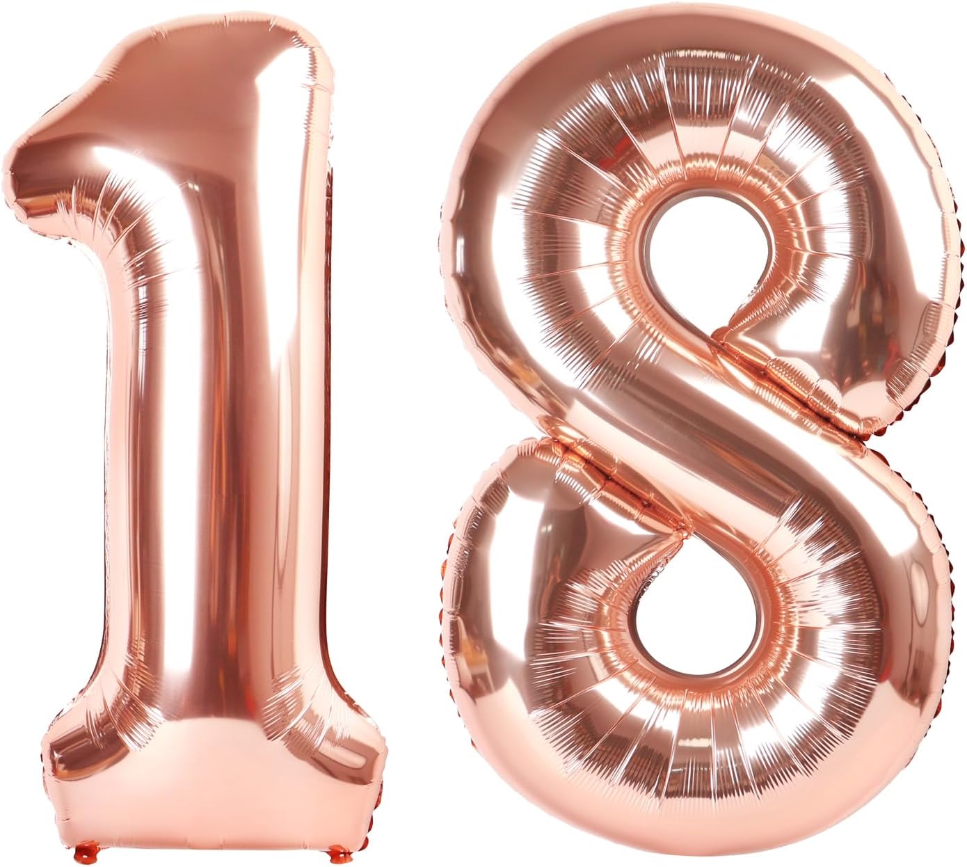 Rose Gold Number 18 Balloon - 40 Inch 18th Birthday Decoration for Women & Men