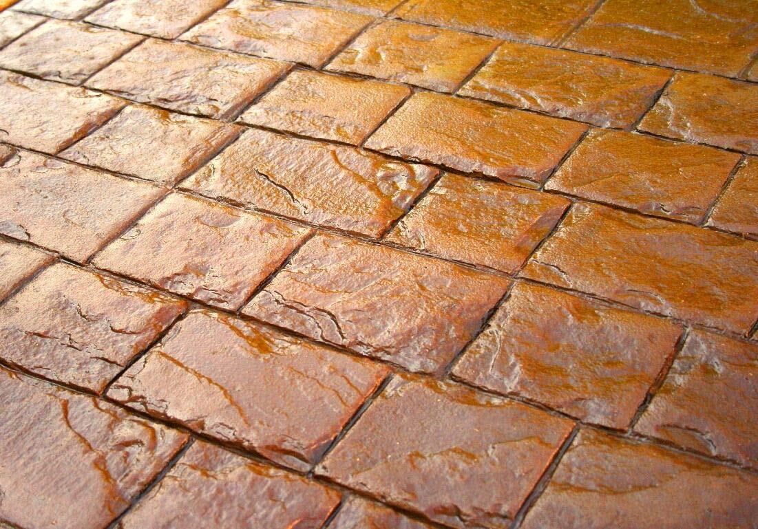 Roman Cobble Concrete Stamp Set by Walttools | Classic Decorative Cobblestone Pattern, Sturdy Polyurethane Texturing Mats, Realistic Detail (5 Piece)