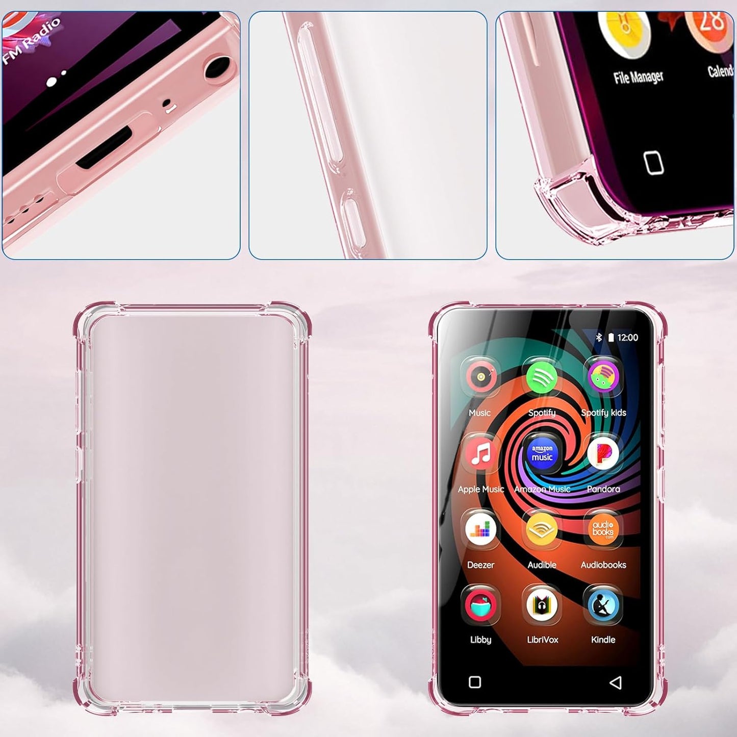 Aippdo G1 G3 Mp3 Mp3 4.0 inch Case for innioasis Player,TPU Clear Cover for Player Anti-Scratch Shock Absorption Case