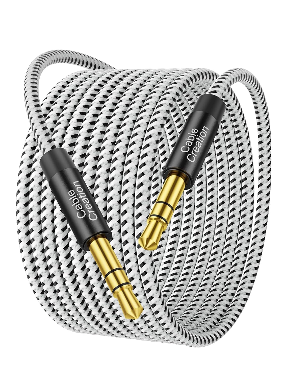 3.5mm (15FT/4.5M), 3.5mm 1/8 CableCreation Long Aux Cord Audio Cable Male to Male, Braided Hi-Fi Sound Auxiliary