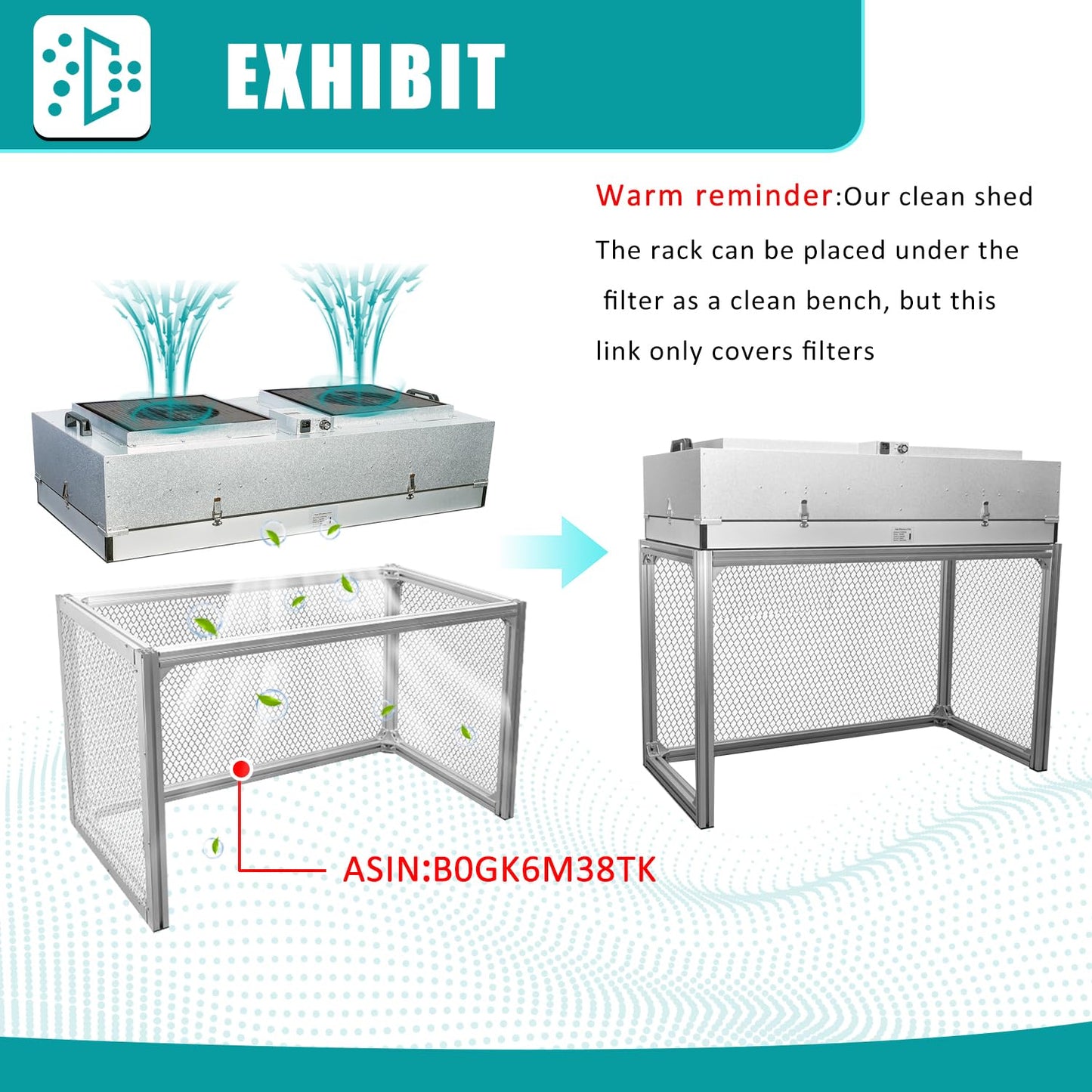 BOBADDST HEPA H14-Filter Laminar Flow Hood FFU Updated FanFilter Unit（Include HEPA Filter）100/ISO Class 5 Cleanroom/Laboratory/Cleanroom/Mushroom Room, Laminar Air Flow Hood(46.2"x22.6"，Dual Machine)