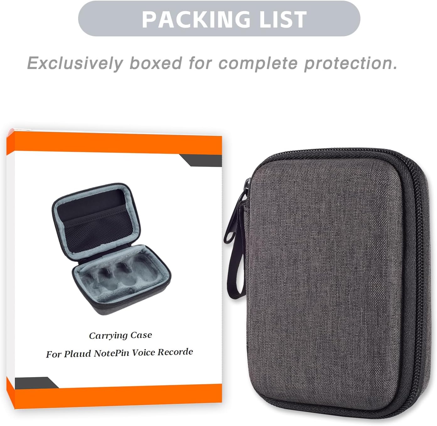EVGRDCS Hard Case Compatible with PLAUD NotePin/NotePin S AI Voice Recorder,Scratch and Fall Resistant Integrated