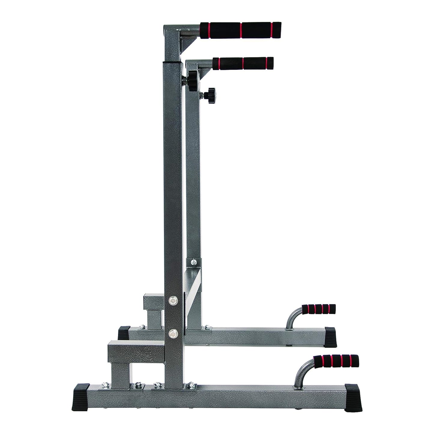 BalanceFrom Steel Frame Multi-Functional Home Gym Exercise Fitness Dip Stand Station with Adjustable Height, 500 Pound Capacity, Gray