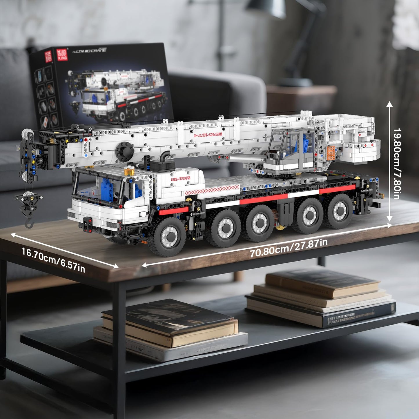Mould King Construction Crane Building Sets, 17075 APP Programmable Construction Vehicle Model, Large Vehicles Crane Building Kits Gift for Adult/Collections Enthusiasts(3248 Pieces)