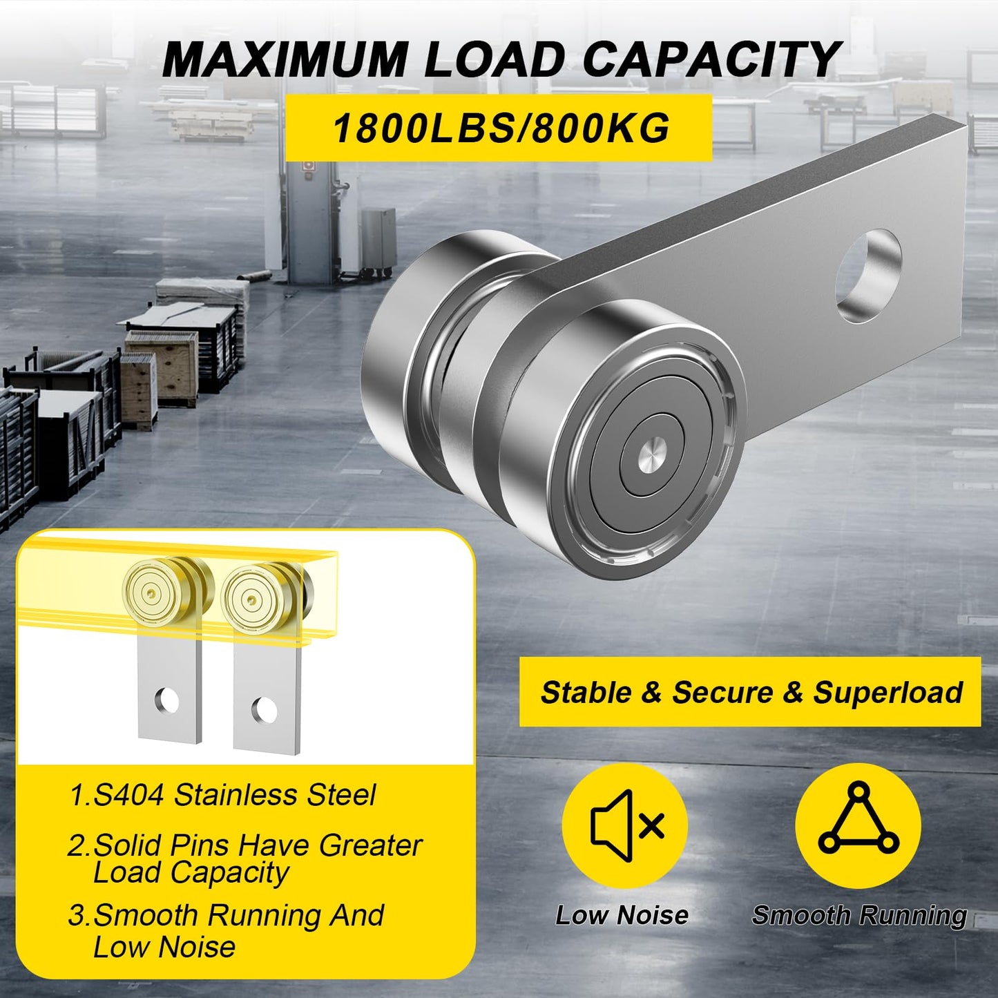 HZG 2 Wheel Trolley Assembly Rollers, Two Bearing Trolley Assembly for 1-5/8" Wide and All 1-5/8" or Taller Strut Channel, Trolley Roller Garage Pulley System Hoist System(20 Sets)