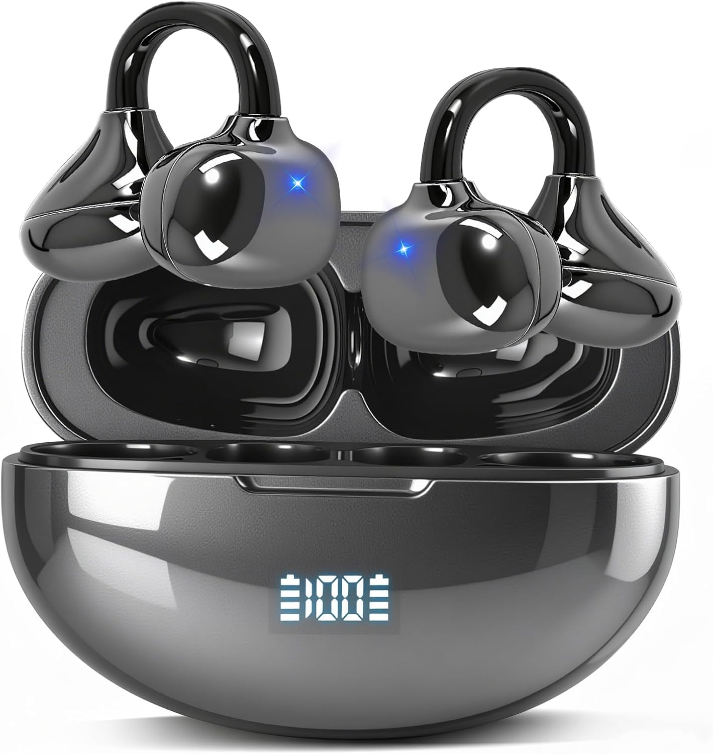 SHIJIAET 5.4 IPX7 Headsets, 3 Pearl Clip Ear Open Earbuds, Bluetooth Headphones, Waterproof Clip on Earphones