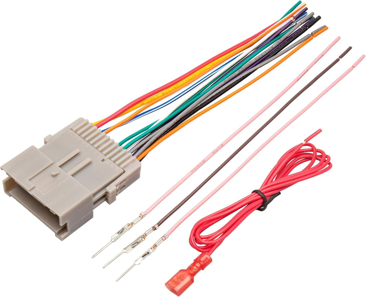 2002-2008 RED WOLF Stereo Wiring Harness Fit for GMC Envoy Sierra Chevy Silverado Impala Aftermarket Stereo Radio Wire