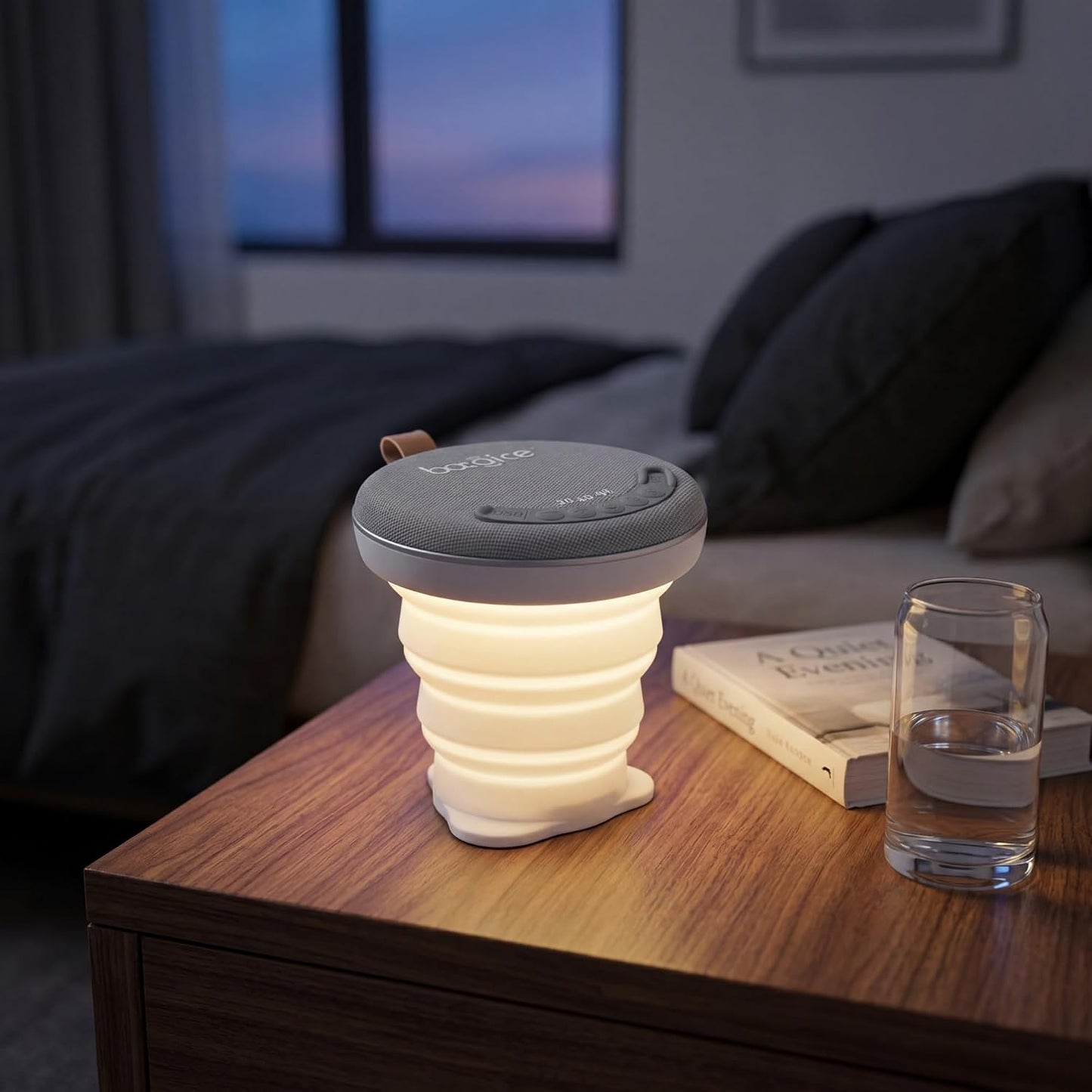 bocoice 1s Foldable Bluetooth Speaker with Sleep Night Light & Magnetic Suction - Collapsible Portable Mini Speaker