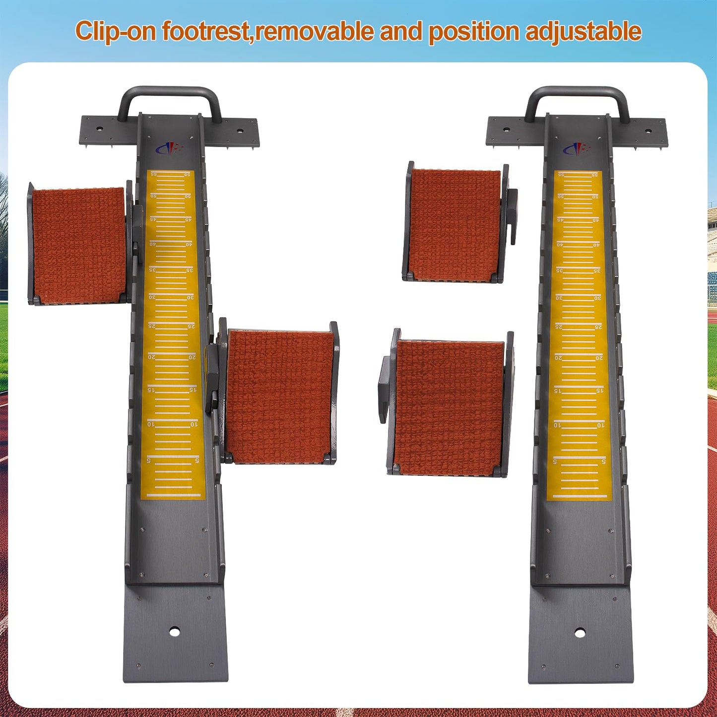 Vaolvpant 35in Starting Blocks with Premium Aircraft-Grade Aluminum 5 Angle Adjustable and Detachable Pedals Ideal for Running Enthusiasts Professional Track and Field Competitions