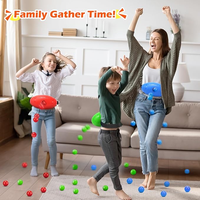 Skirfy Shaking Swing Balls Party Game,3 Pack Floor Game Party Favor Carnival Birthday Game for Kids Adult with 60 Balls, Outdoor Indoor Toys for Boys Girls, 4th of July Games Kids Toys