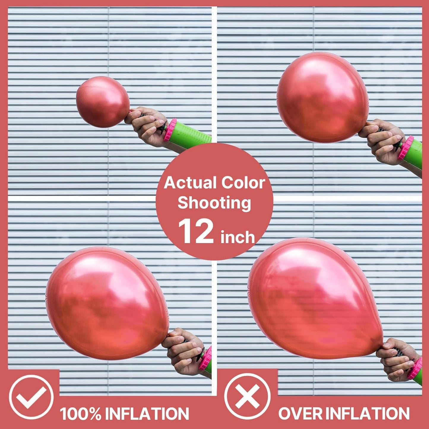 PartyWoo Metallic Pink Balloons - 50pcs 12 Inch Chrome Hot Pink for Birthday & Wedding Decor
