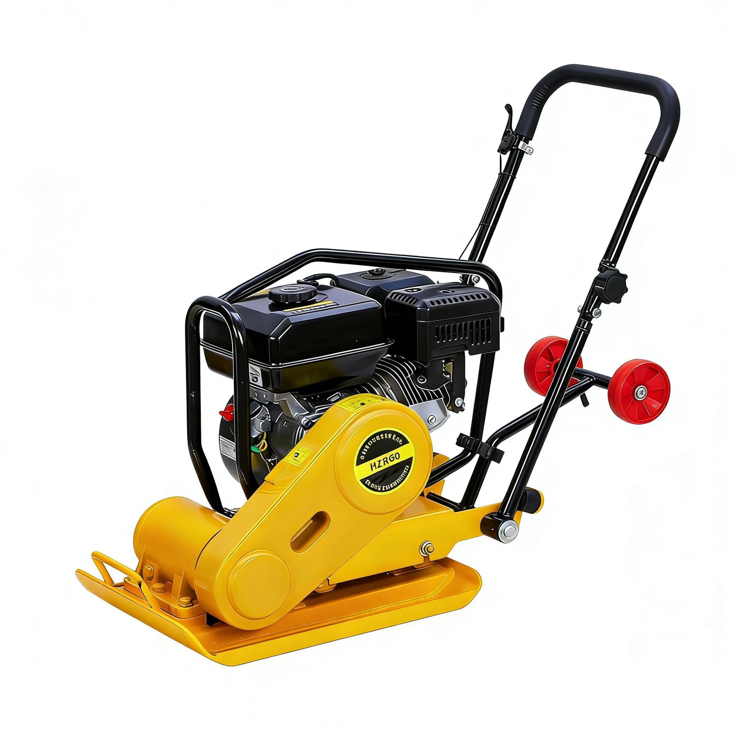 GarveeHome 7HP Plate Compactor Rammer, 212CC Gas Engine, 4200lbs Vibratory Compaction Tamper, 22.1x15.9 in Plate Force Rammer, 5600 VPM Pavement Compactor, Jumping Jack Tamper for Walkways, Paving