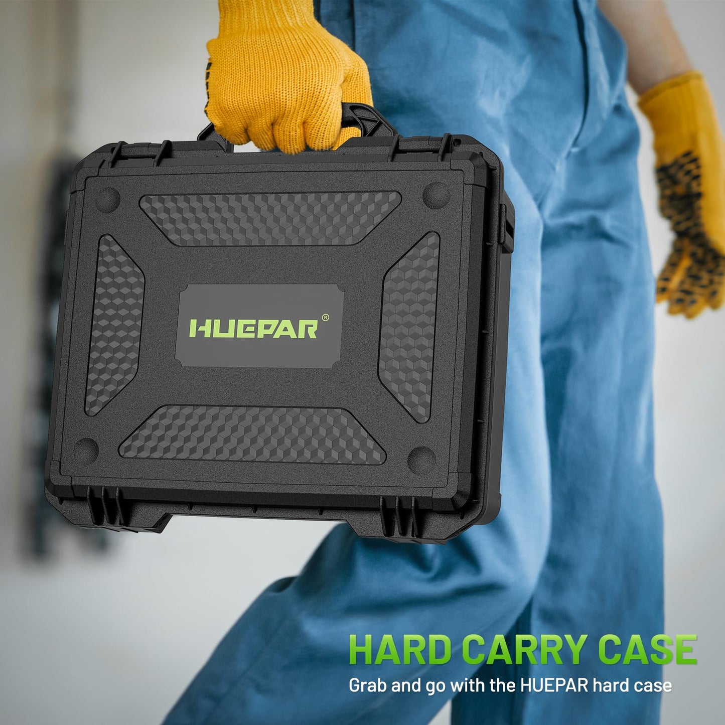Huepar W04CG 4D Laser Level 360 Self Leveling with 2 Li-ion Batteries, Laser Class: Class II (IEC/EN60825-1/2014), 1mW power output