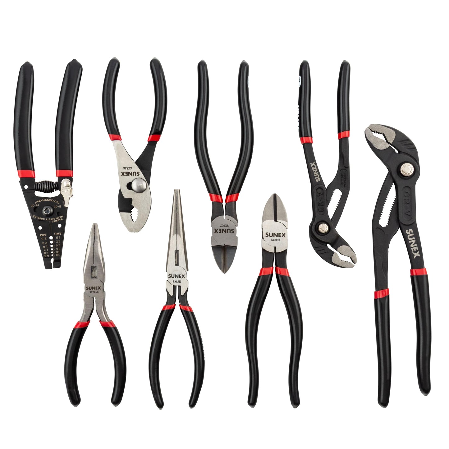 Sunex Tools - 8 PIECE PLIER SET IN EVA FOAM STORAGE TRAY