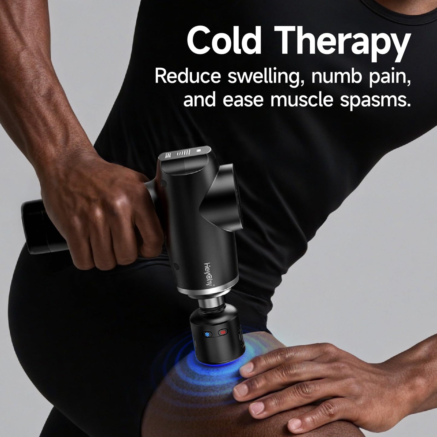 Percussion Massage Gun Deep Tissue with Heat and Cold, FSA Eligible Massager Gun for Back Neck Relief, Portable Muscle Massager with 12mm Amplitude for Home Gym, Athletes, Men Women, HSA Eligible