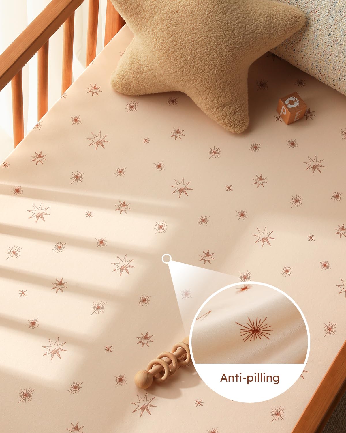Unnivoll Baby Crib Sheets - Soft Microfiber Fitted Sheets for Standard Crib | 3-Pack, Neutral Colors