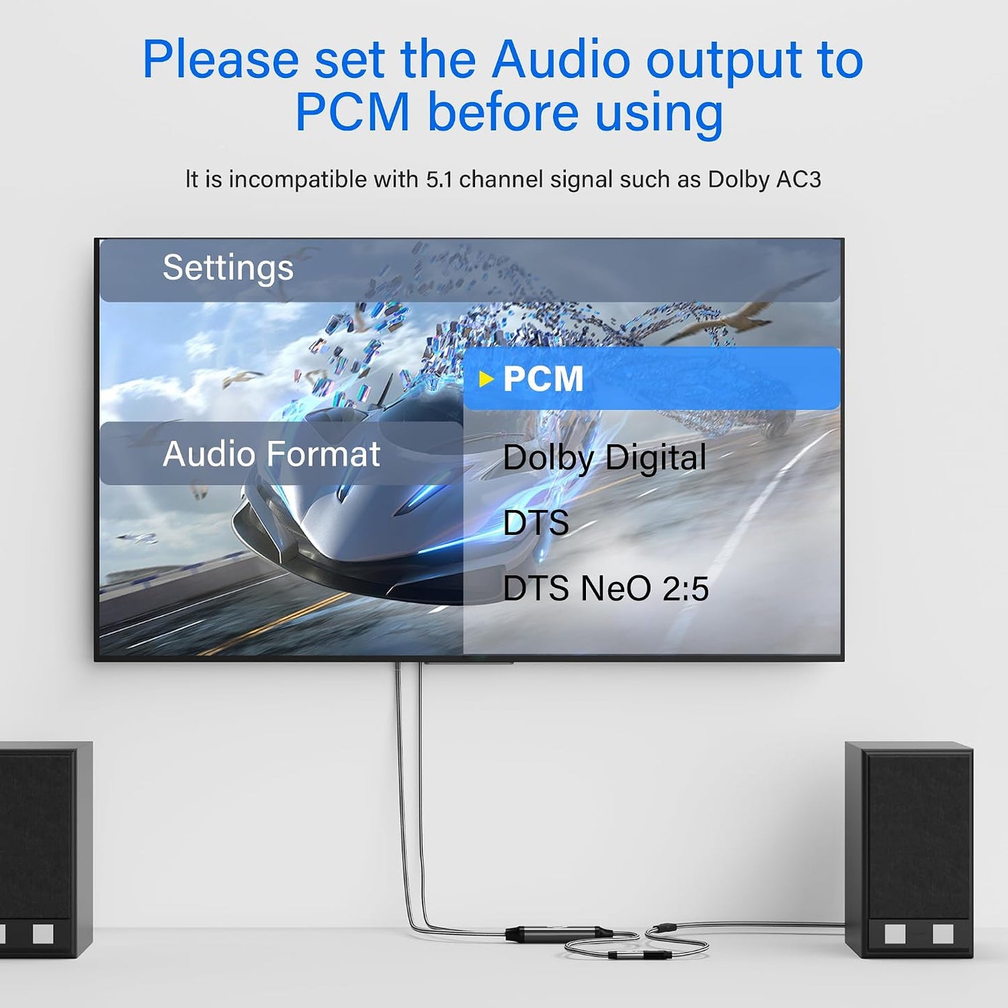 3.5mm 6.6 192kHz TV/PS4/DVD 2 Elecan Unidirectional Optical Male to AUX Female Audio Converter Cable Ft, DAC