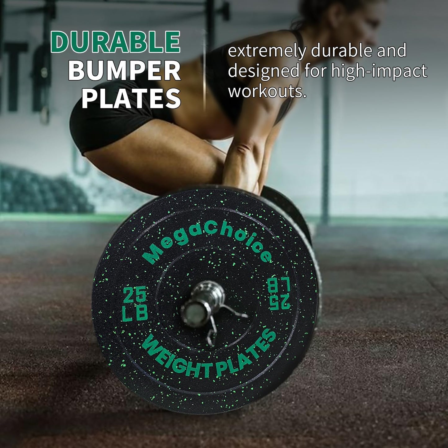 140LB Bumper Plates - 2-Inch Rubber Weight Plates for Precision Strength Training, Multiple Options Weights for Barbell, Gym Barbell Weight Set for Home & Commercial Use, 35LB*4