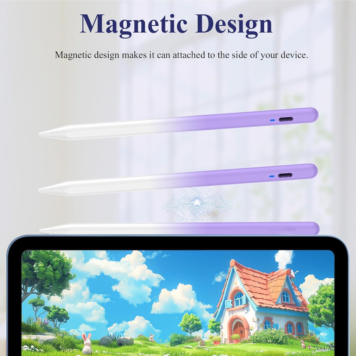 CMARS A9/A9+, Stylus Pen for Android/Samsung POM Tip Phone Pencil with Magnetic, Rechargeable Fine Point Tablet Pencil