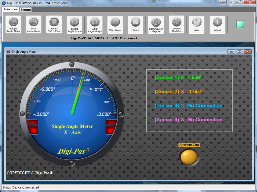 Digi-Pas 2-AXIS HIGH-Precision Digital Inclination Sensor Module, Tilt Angle Sensor, Inclinometer, DWL5500XY 0.0002”/ft (0.02mm/M) NIST-Traceable … (5. DWL5500XY PRO Software)