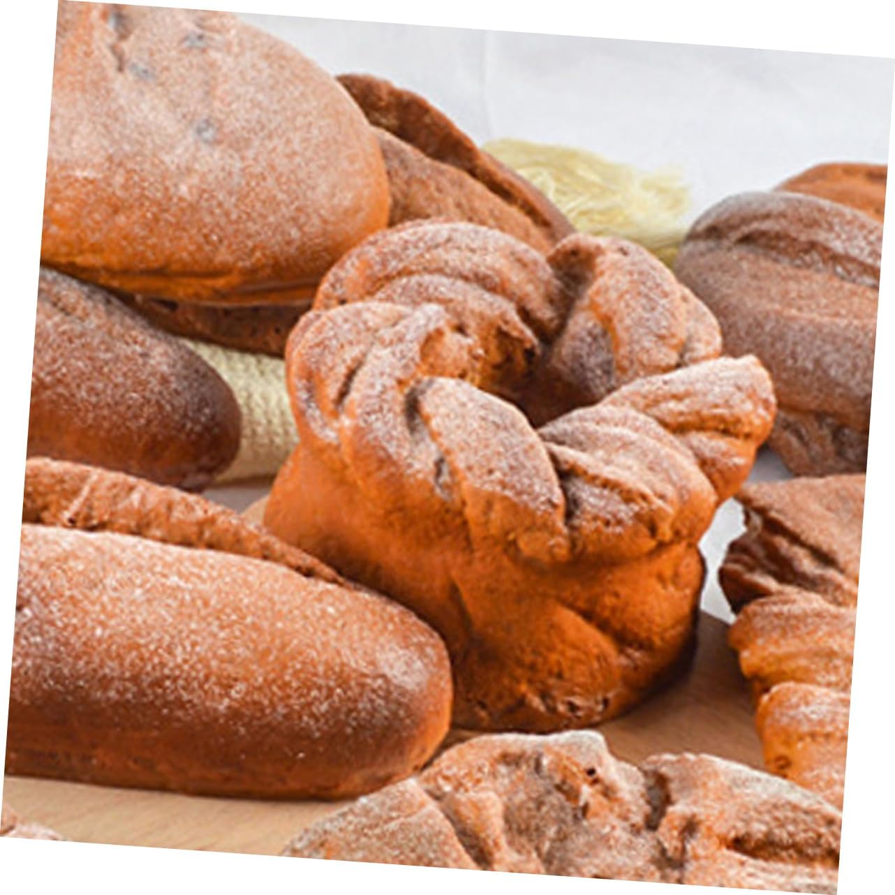 Toddmomy Realistic Pu Simulation Bread Model Fake Food Decor Lifelike Bread Prop for Photography Home Bakery Display