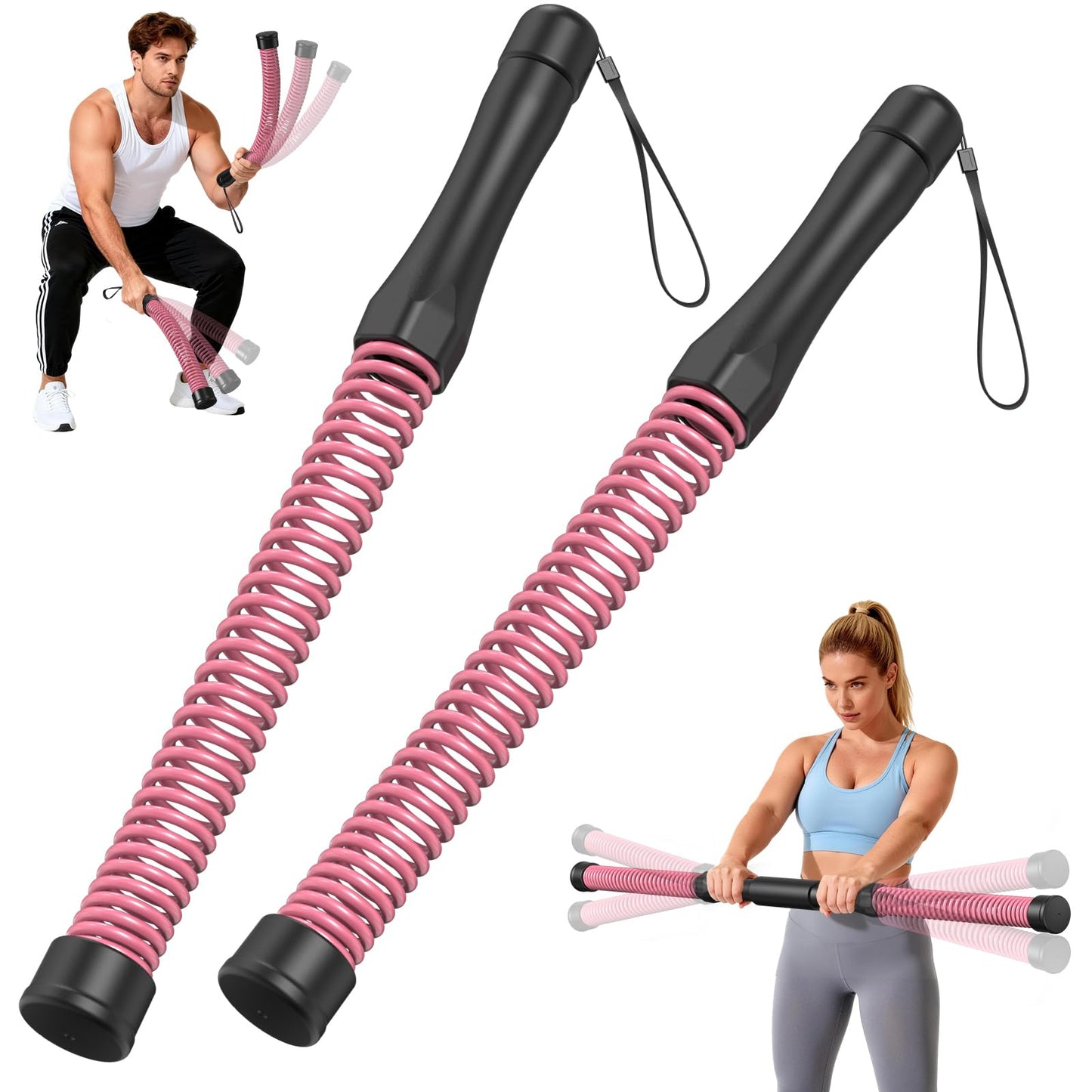 Relife Ropeless Battle Ropes, 2 in 1 Weighted Cordless Battle Ropes for Home Gym - Portable Home Gym Equipment for HIIT, Strength Building, Low-Impact Cardio for Men & Women