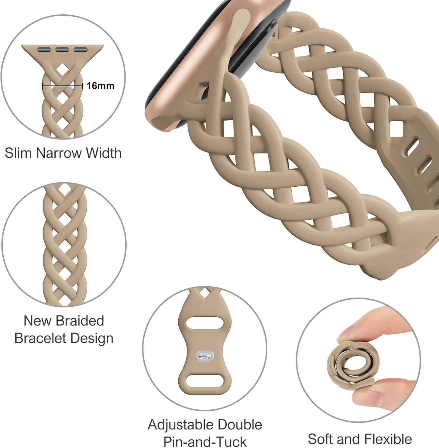 40mm 38mm 41mm 44mm 45mm 46mm 42mm 11 10 9 8 7 6 5 4 3 2 1 42mm/44mm/45mm Slim Silicone Bands Compatible with Apple