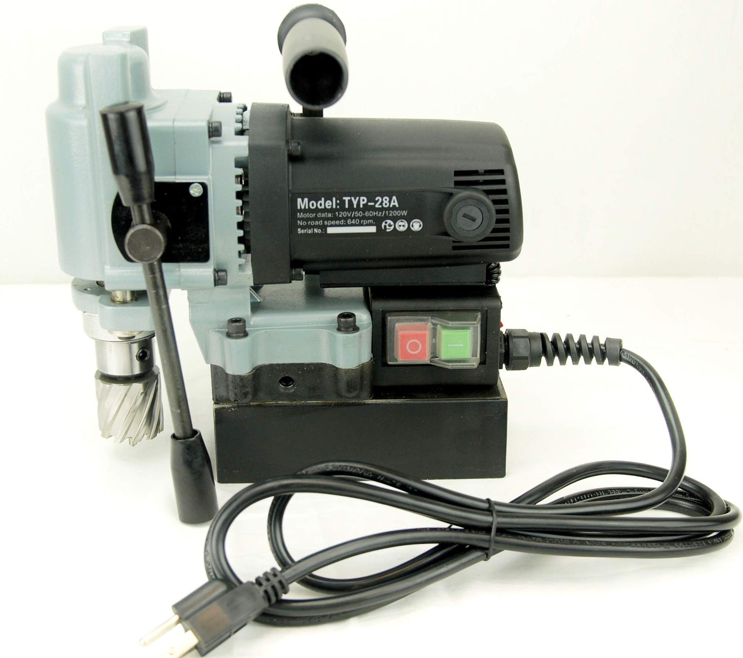 TYP-28A Mag Drill BLUEROCK Tools MINI Magnetic Drill Typhoon Small Mag Annular