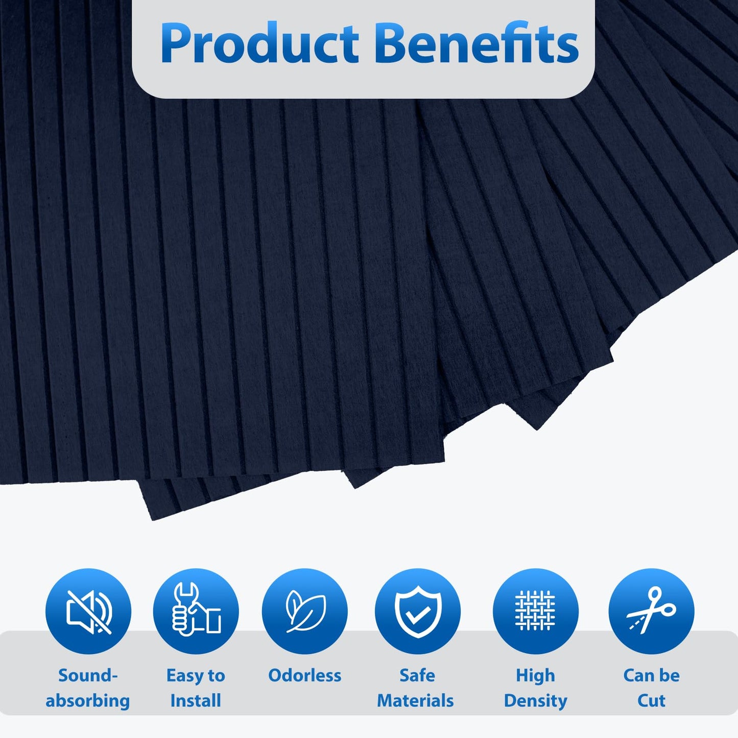 MAGICUBETIC 10 Pack Acoustic Panels,48"*24"*0.47"Self-Adhesive Soundproof Wall Panels,High Density Sound Proof Panels for Walls, Office, Reccording Studio, Home,Ceiling-Starry Blue